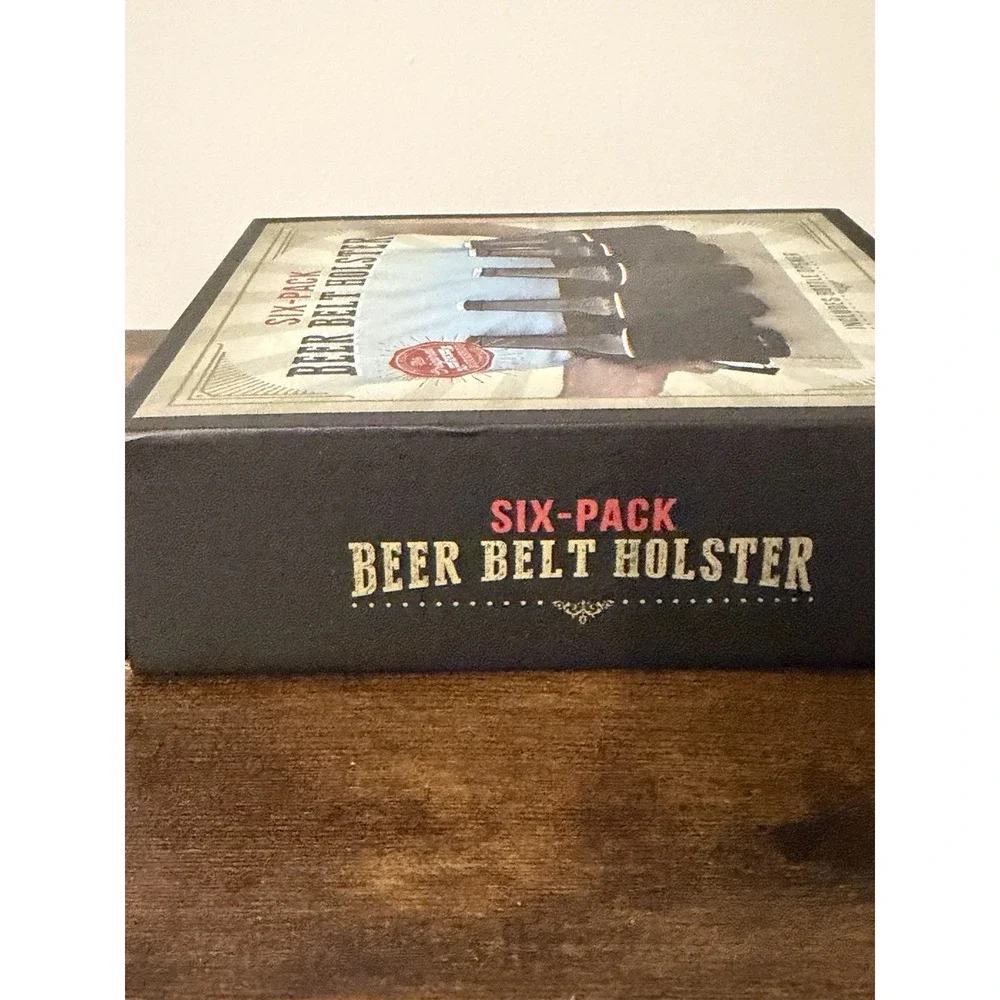 Six-Pack Beer Belt Holster w/ Bottle Opener Adjustable 34-47